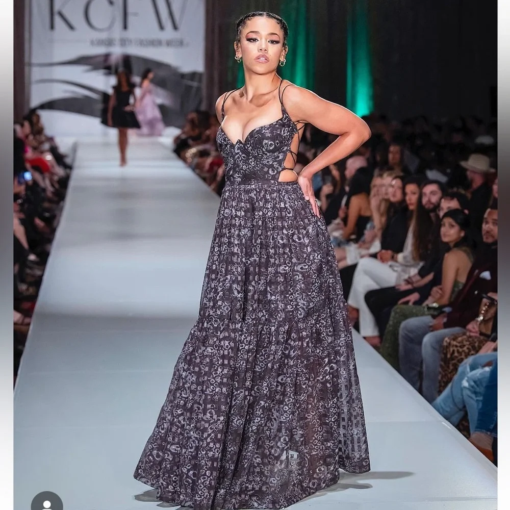 Lucia’s Sarto black brown dress corset backless size small - Picture 5 of 16